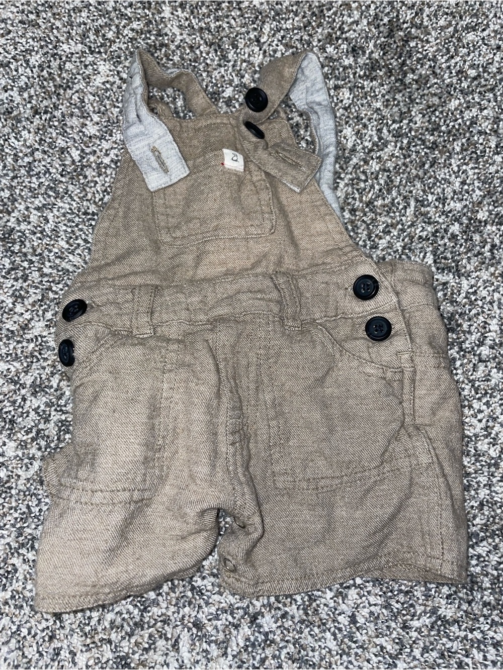 Me & Henry baby Tan cotton Overalls